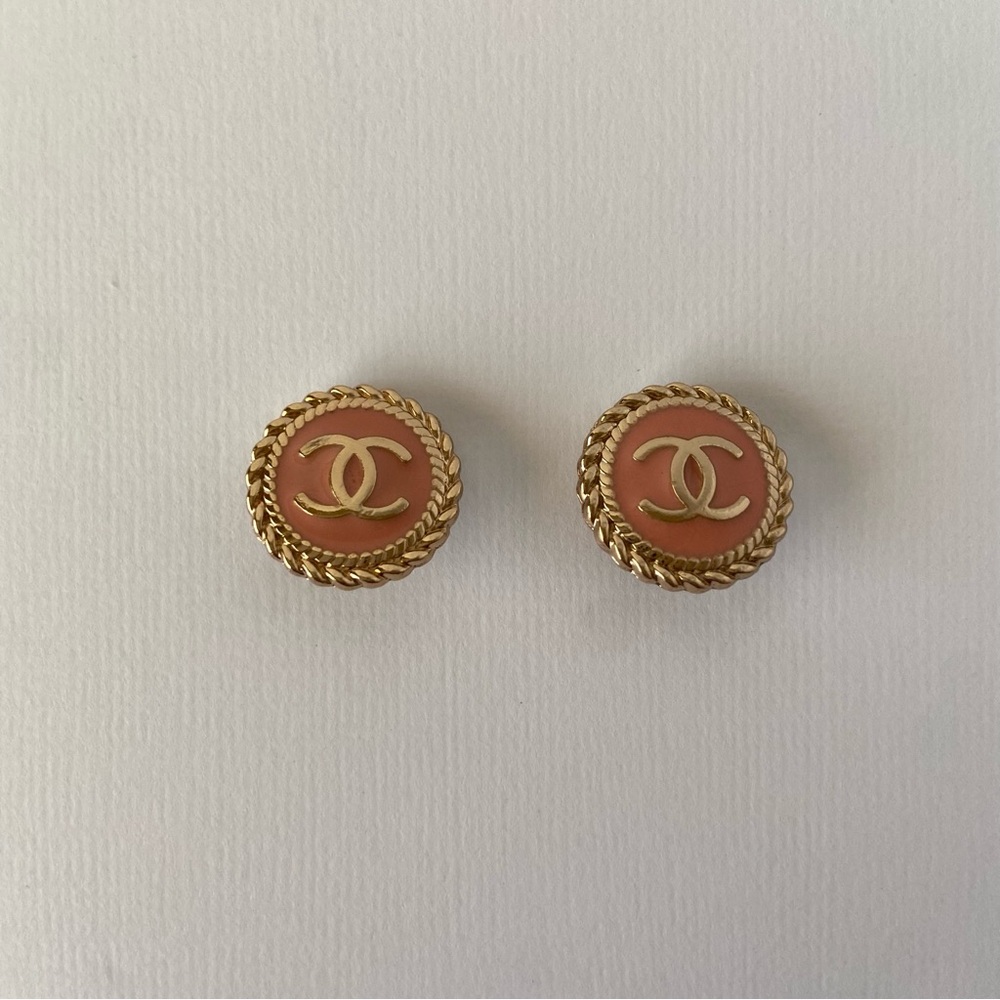 Authentic Pink and Gold Chanel Buttons